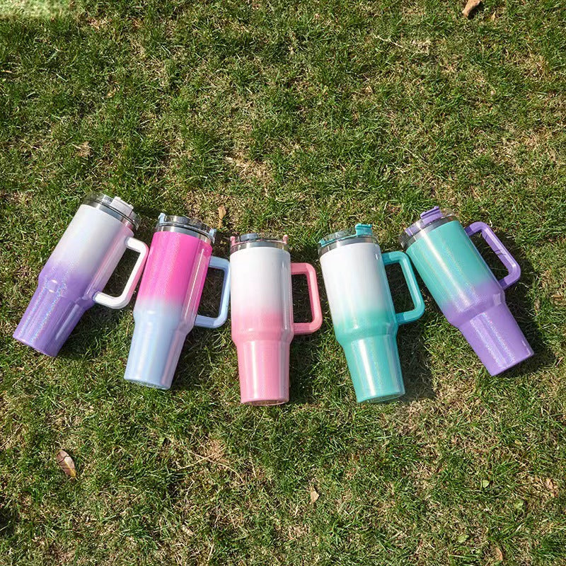 Wholesale 304 stainless steel rainbow paint 40oz car cup